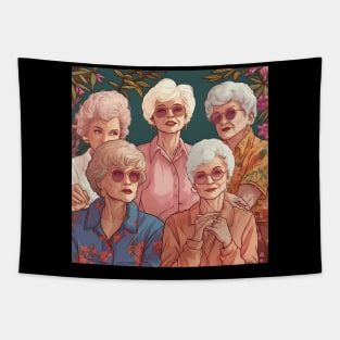 Golden Girls illustration Tapestry