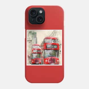 Vintage Double Decker Busses Phone Case