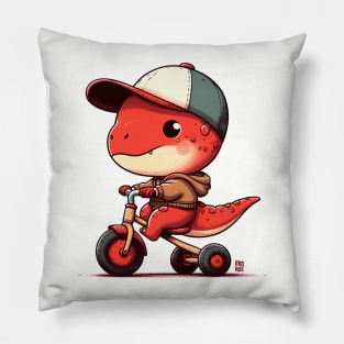 Dino Trike Graphic Tee | Adventure Baby T-Rex Pillow