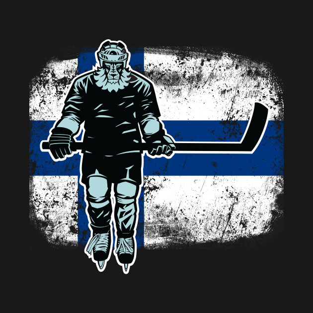 Discover Finnish Lion Hockey Player - Hockey - T-Shirt