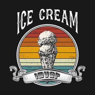 Ice Cream Lover Retro Vintage Summer Treats T-Shirt