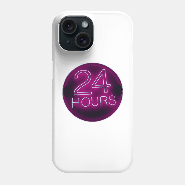 24 hrs in pink Phone Case by bywhacky