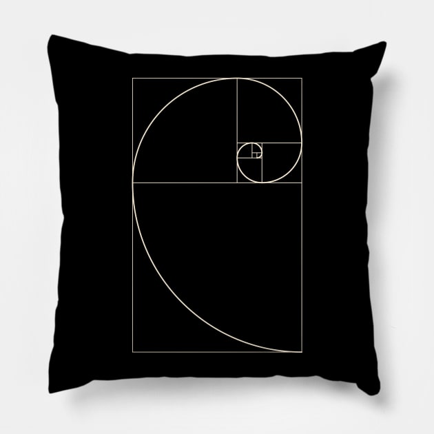 Golden Spiral and Ratio Science Pillow by happinessinatee