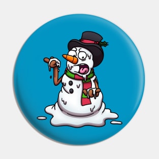 Melting Snowman Pin