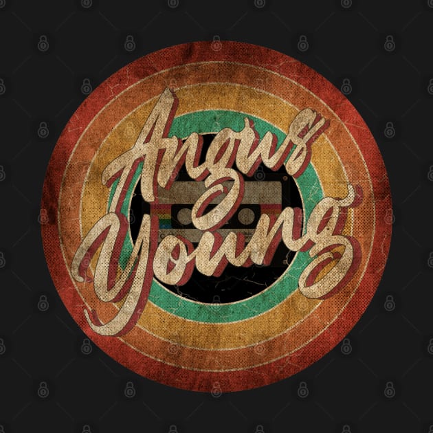 Angus Young Vintage Circle Art by antongg
