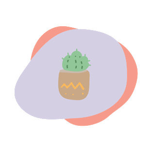 Tiny cute cartoon cactus. T-Shirt