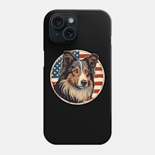 Patriotic Shetland Sheepdog Phone Case