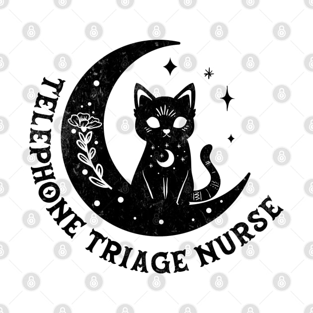 Telephone Triage Nurse - Magical Cat On Moon Design by best-vibes-only