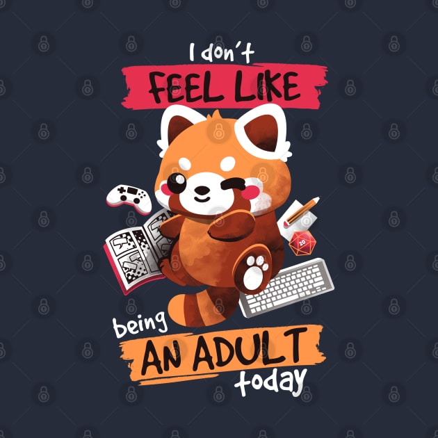 Red panda not adult today by NemiMakeit