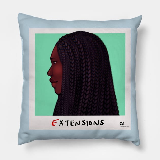 Extensions Pillow by CarmahnArt