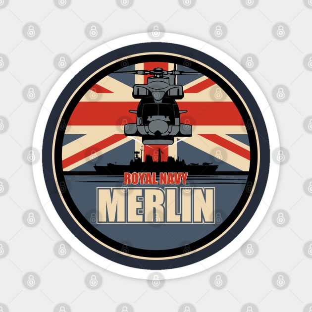 Merlin Helicopter Patch Magnet by TCP