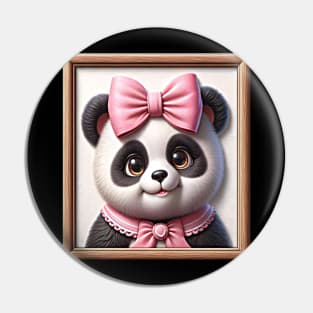 Portrait of a cute panda girl Pin