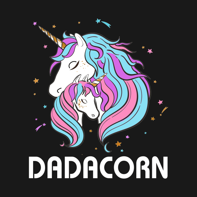 Dadacorn Funny Unicorn Fathers Day Gift by Kaileymahoney