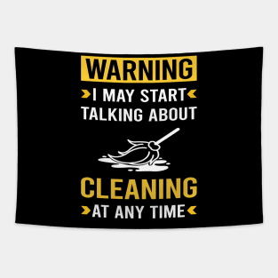 Warning Cleaning Tapestry