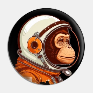 Monkey Astronaut Pin