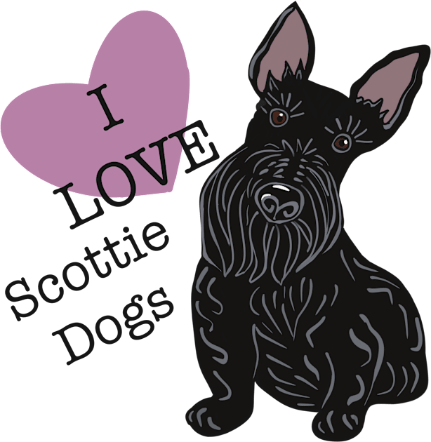 I love Scottie Dogs Valentine Kids T-Shirt by Janpaints