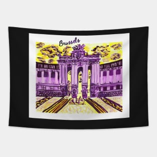 Yellow - Purple Brussels Tapestry