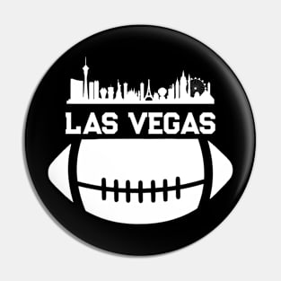 Las Vegas City Skyline football Pin