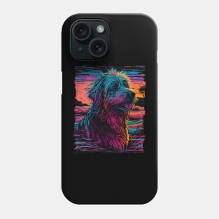 Synthwave Shih Tzu Retrowave Colorful Retro 80s Dog Art Phone Case