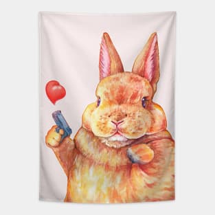 Valentine's Bunny Tapestry