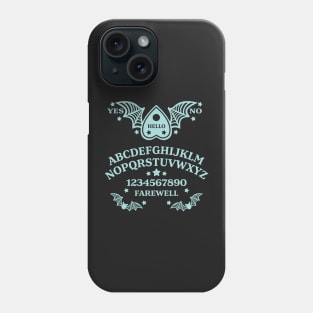 Batwing Planchette Spirit Board - Mint on Black Phone Case