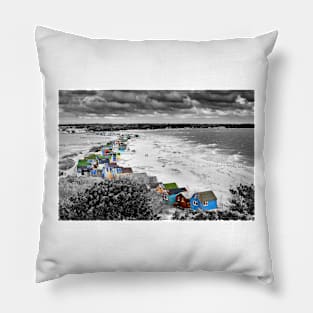 Hengistbury Head Beach Huts Bournemouth Dorset Pillow