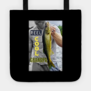 Reel Cool Grandpa Supper Hero Shirt Tote