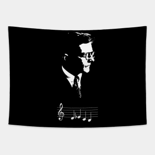 Dmitri Shostakovich Dsch Motif Musical Notes Tapestry