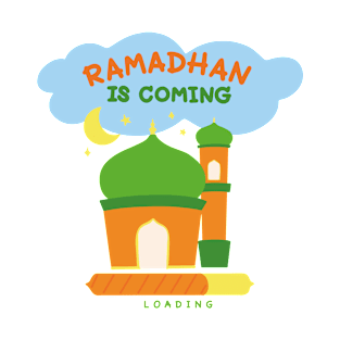 Vector of cartoon mosque Ramadan is coming illustration T-Shirt