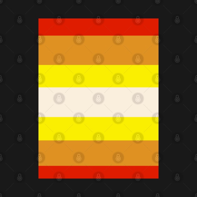 Red, Orange & Yellow Retro Stripe by faiiryliite