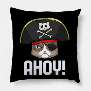 Exotic Shorthair Cat Pirate Captain Pillow