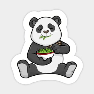 Panda with bowl salad Magnet