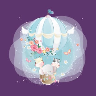 cute animal air balloon T-Shirt