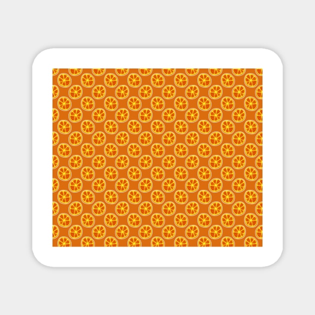 Citrus Orange Pattern Magnet by saradaboru