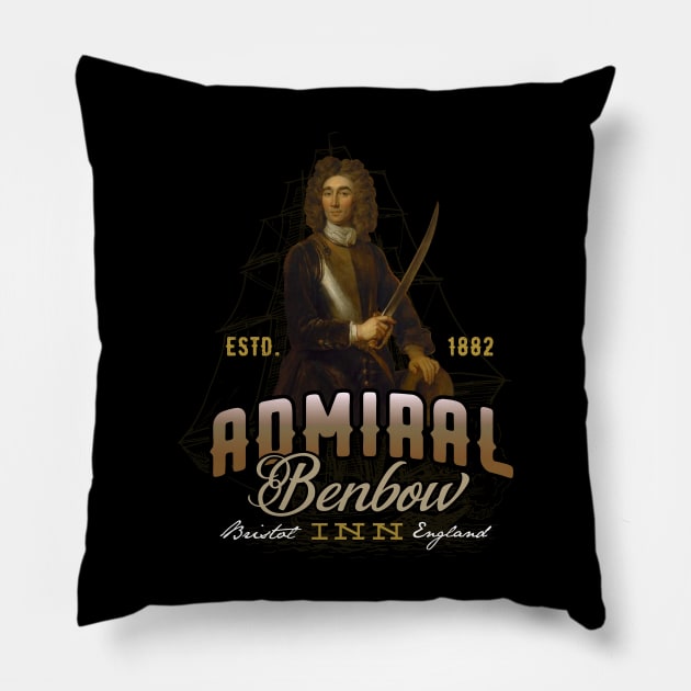 Admiral Benbow Inn Pillow by MindsparkCreative