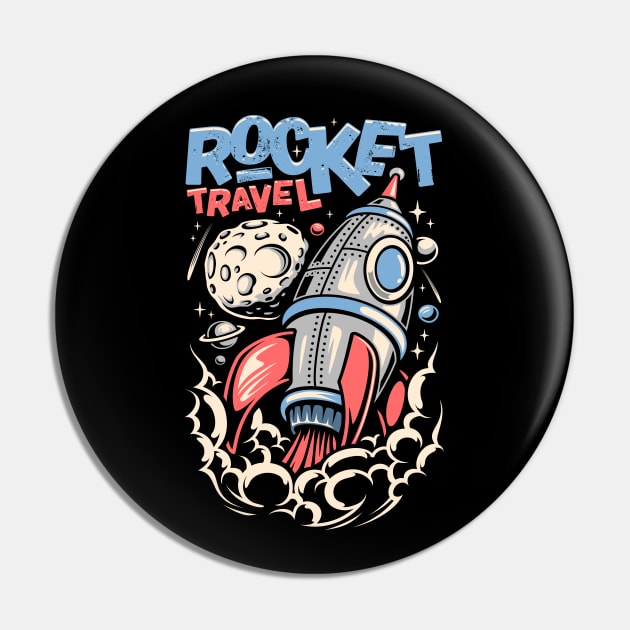 Rocket Travel Pin by Mako Design 