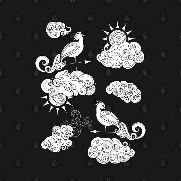 Noncolored Fairytale Weather Forecast Print by lissantee