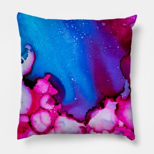 abstract storm 4 pink Pillow