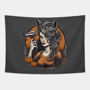 Werewolf hairdresser pretty Tapestry