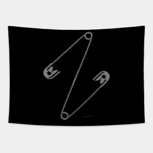 Retro Punk Rock Infinity Safety Pin Graphic Pop Art Tapestry