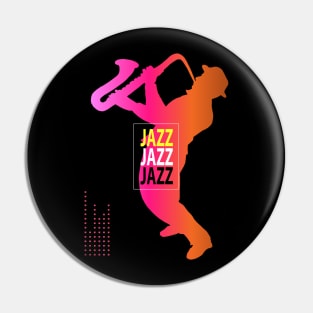 Modern JAZZ MUSIC Festival Lover Musician Saxophone player t-shirt futuristic design Pin