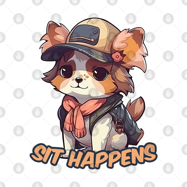 A cute dog wearing street fashion by AestheticsArt81