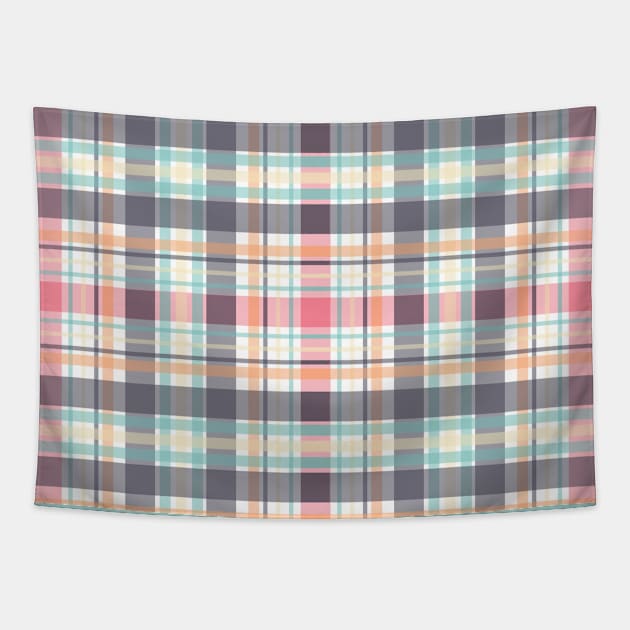 Plaid Pattern Design Tapestry by Rengaw Designs