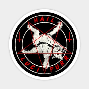 HAIL LUCIPURR (Blood Red)! Magnet