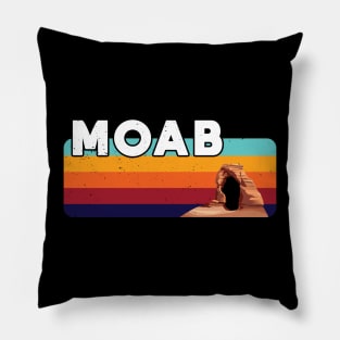 Moab Utah Nature Hiking Mountains Outdoors Vintage Pillow