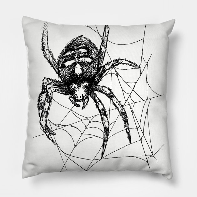 Caught in a Web Pillow by AniaArtNL