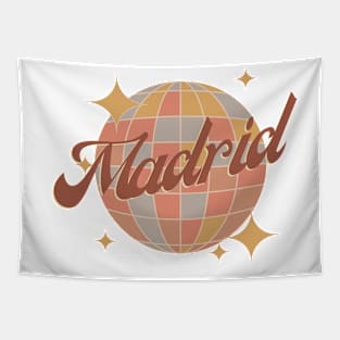 Madrid City Spain Retro Vintage Design Espana Tapestry