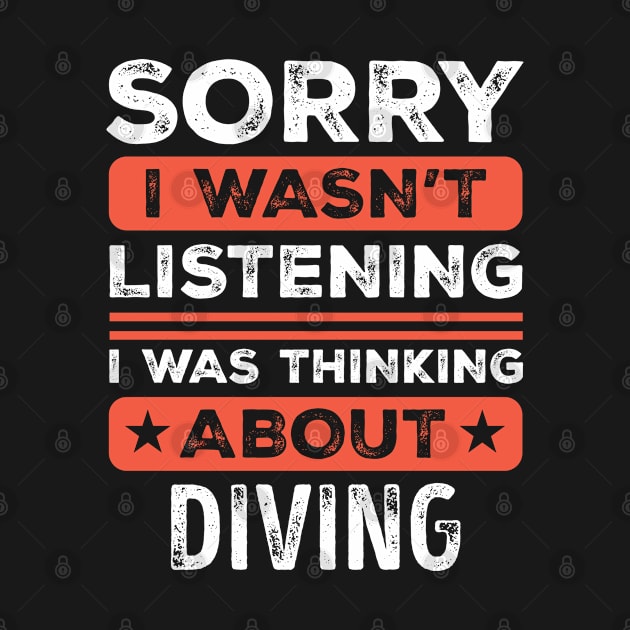 Sorry I wasn't listening Funny Diving by qwertydesigns