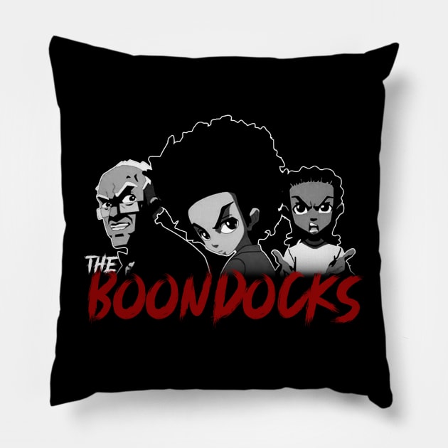 boondocks familys Pillow by himmih chromatic art