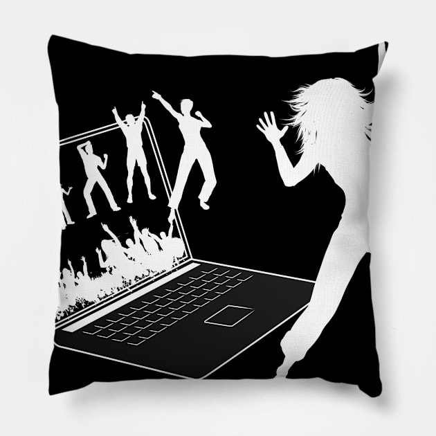 It's social ! This dancing! Pillow by thefriendlyone